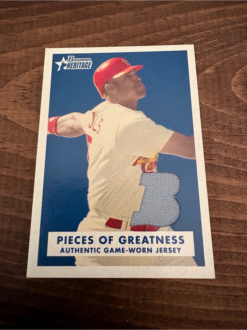 2006 Bowman Heritage Pieces of Greatness “ALBERT PUJOLS” Game Used Jersey Cards - Picture 1 of 3